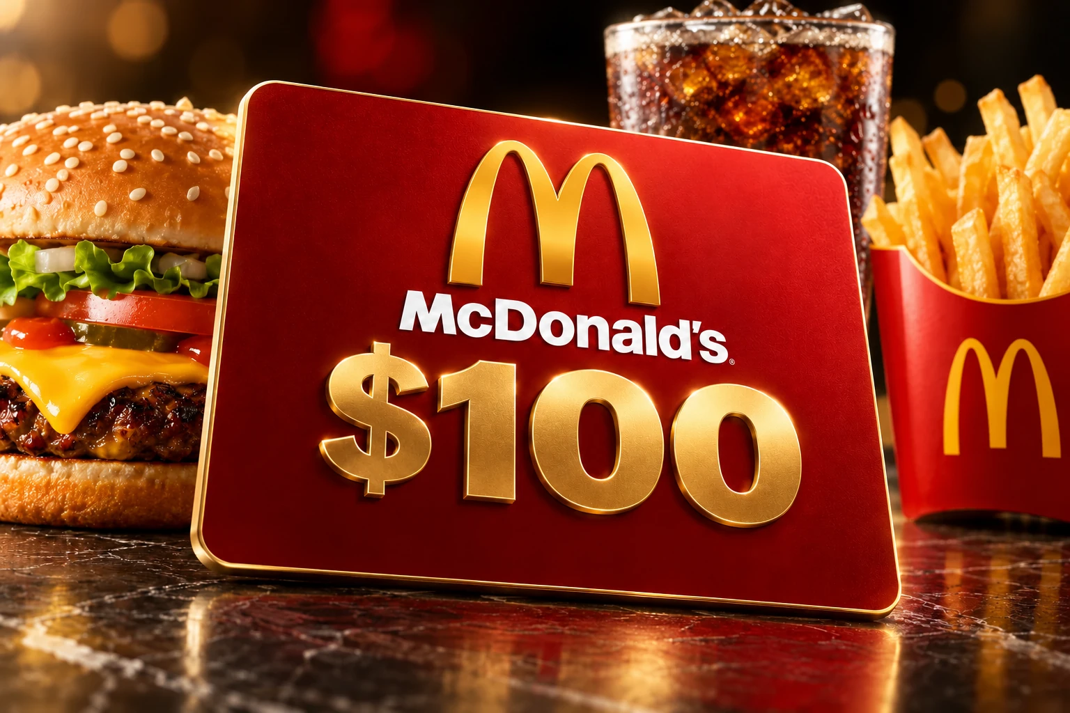 McDonald's $100 promotional artwork