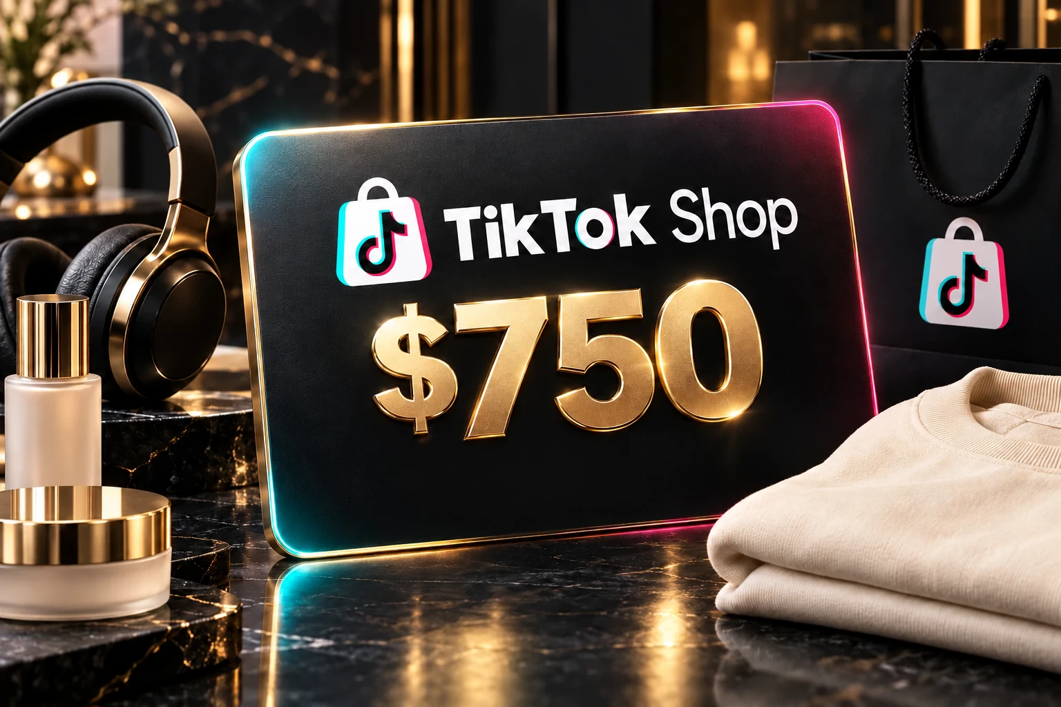 TikTok Shop $750 promotional artwork